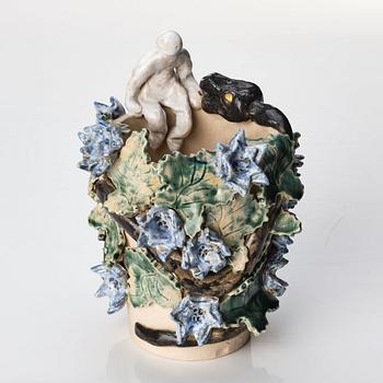 Dan Henriksson, ”Safety not guarenteed 1”, a unique sculpture, his own studio Hammarö Keramik, Sweden 2015.