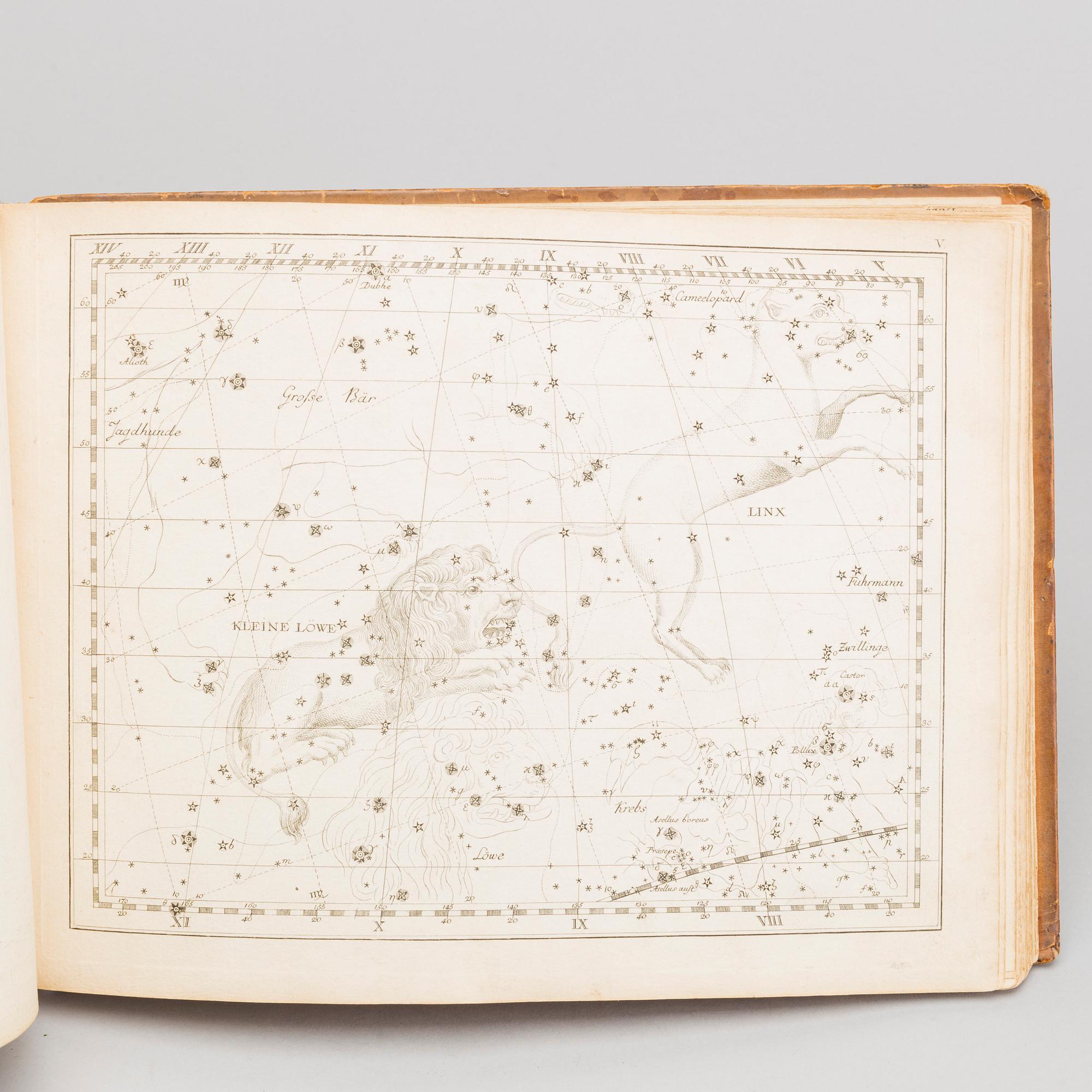 JOHANN ELERT BODE Vorstellung der Gestirne auf XXXIV Kupfertafeln..Berlin and Stralsund: Gottlieb Augsut Lange,1782.1805.