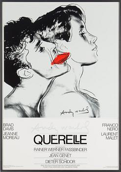 FILMAFFISCH, med motiv efter Andy Warhol, 'Querelle', 1983.