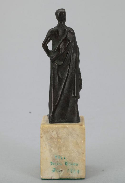 ALFRED OHLSON (SVERIGE), skulptur, patinerad brons, sign.