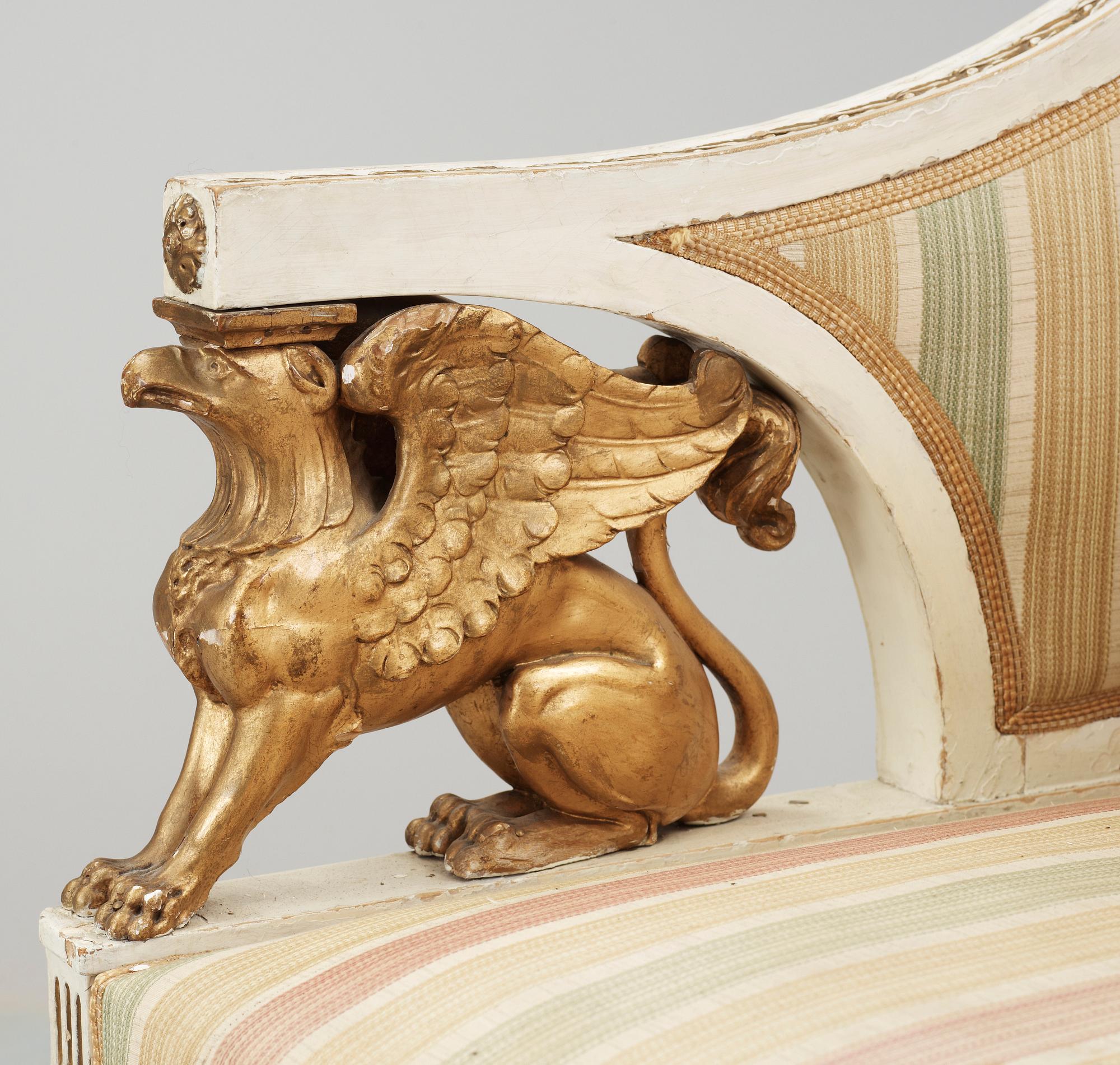 SOFFA, sengustaviansk, omkring 1800.