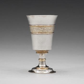 Robert Danbe/Daube, nattvardskalk, silver, London 1562. Elisabeth I:s tid.