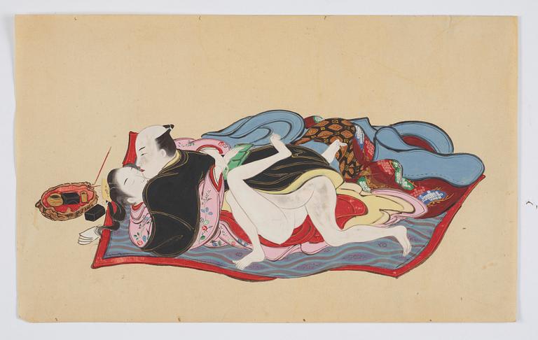 OKÄND KONSTNÄR, gouacher, 12 st. Kina, omkring sekelskiftet 1900.