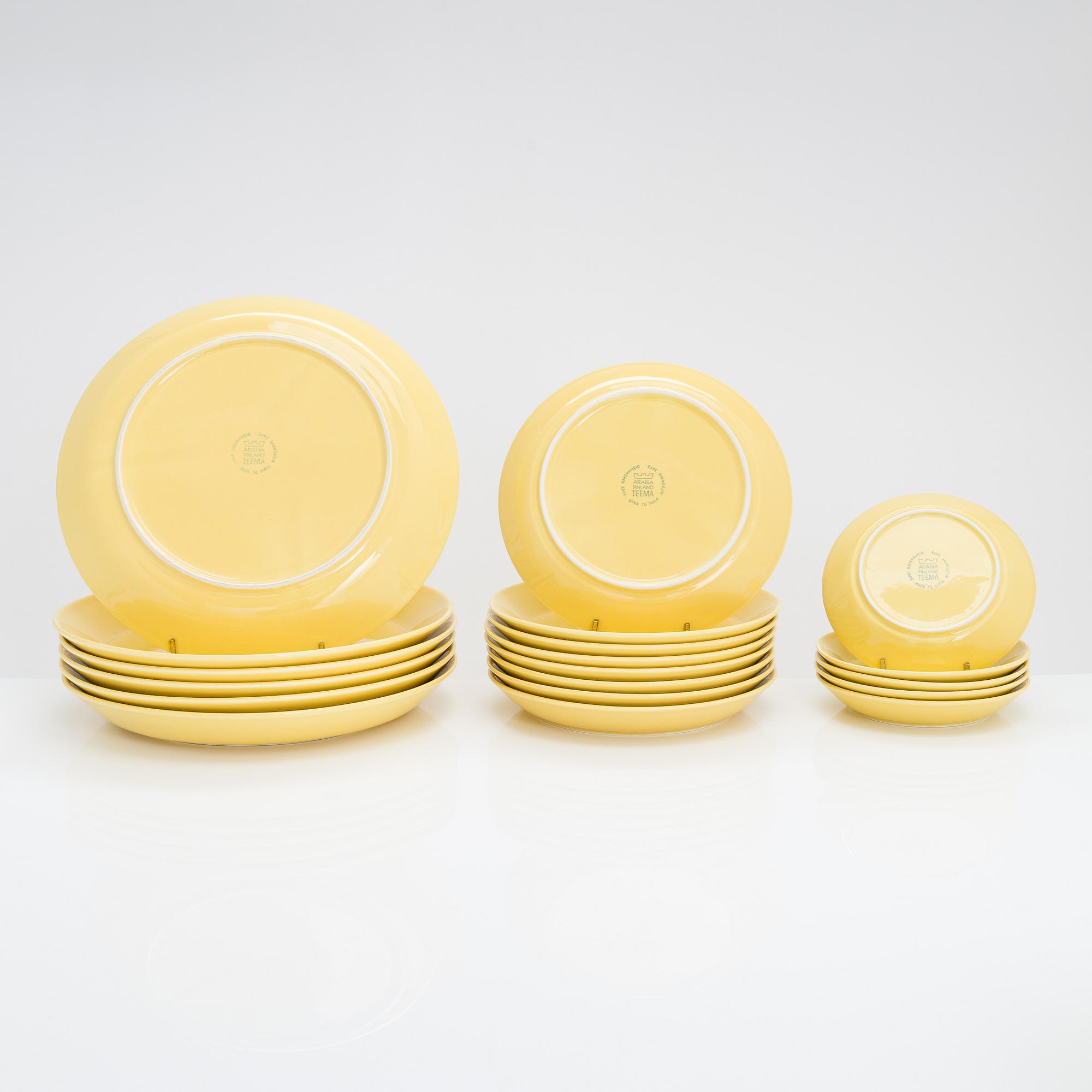 Kaj Franck, servis, 35 delar, "Teema". Märkta Iittala Teema Arabia Finland.