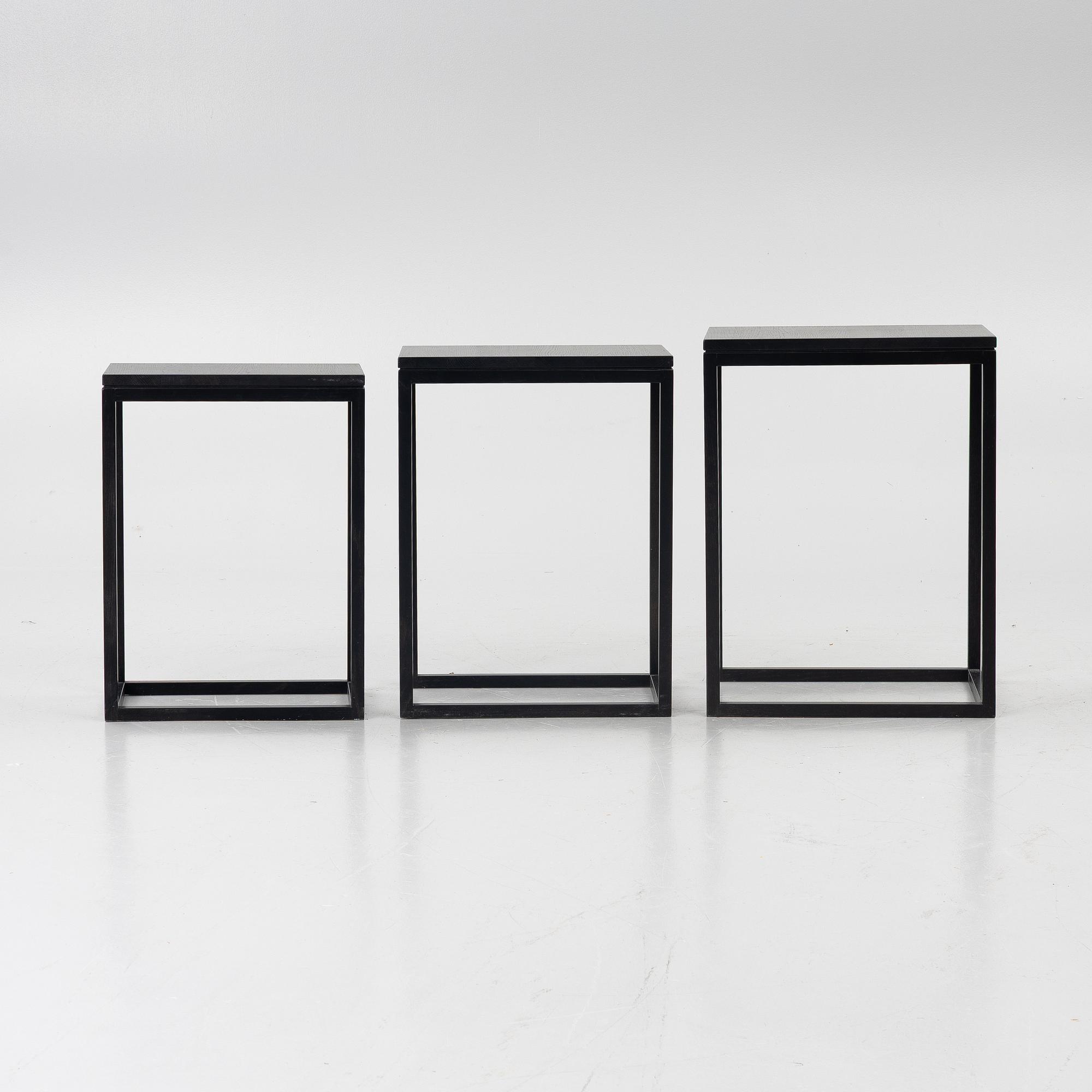 Ulla Christiansson, nesting tables, “Trio”, Karl Andersson och Söner, Huskvarna.
