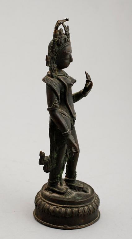 SKULPTUR, brons, ostindisk, sannolikt 1800-tal.