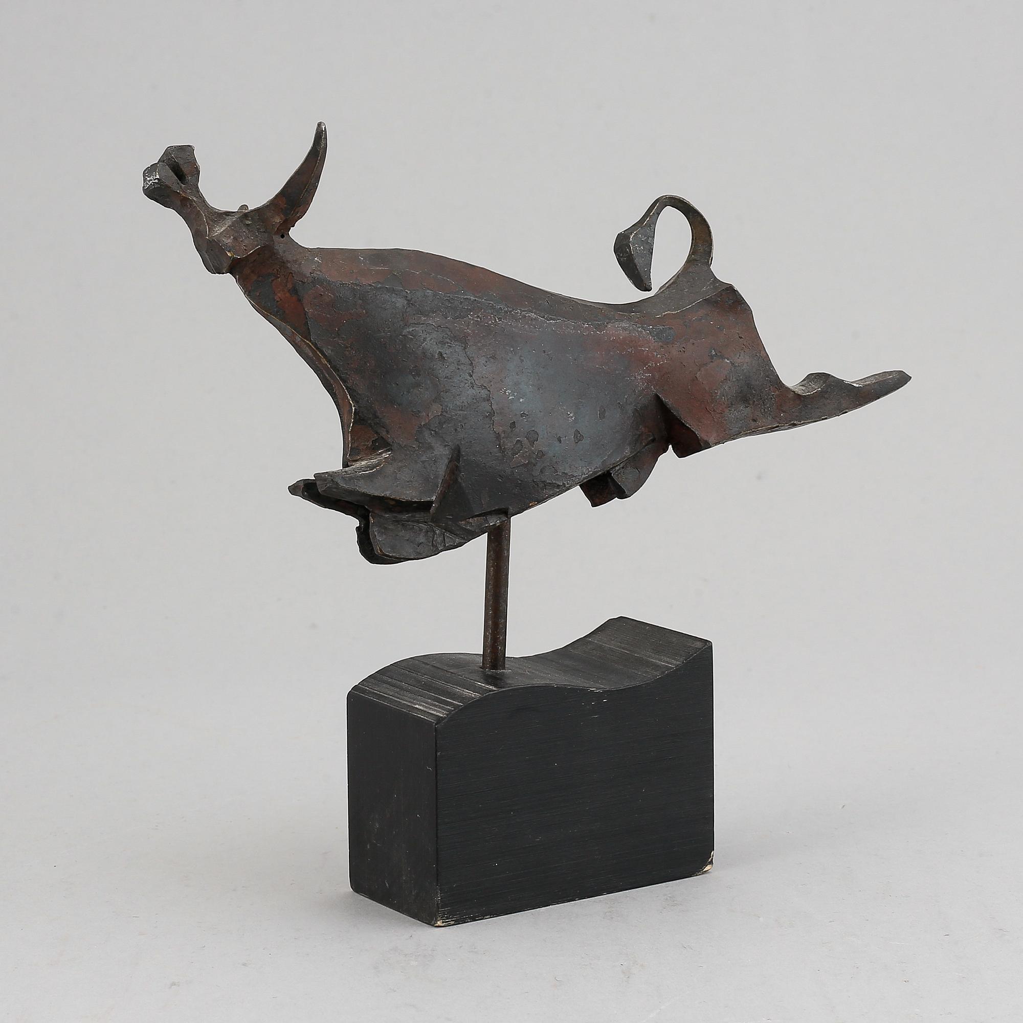 Lars Larsson, sculpture, iron, signed.