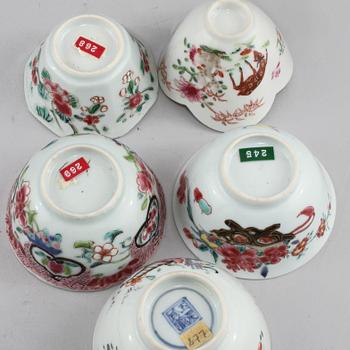 PARTI PORSLIN, 13 delar, porslin, Kina, 1700/1800-tal.