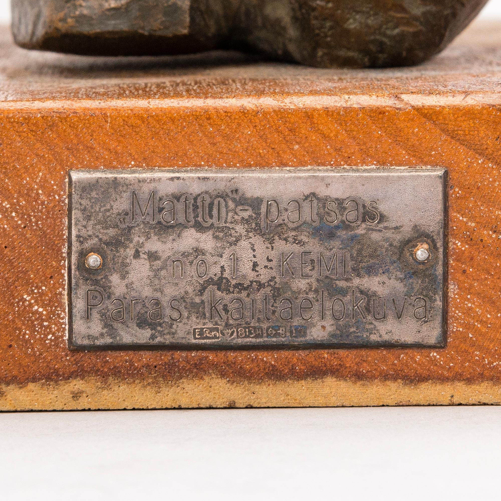 ENSIO SEPPÄNEN, bronze sculpture, signed and dated-63 (on the base).