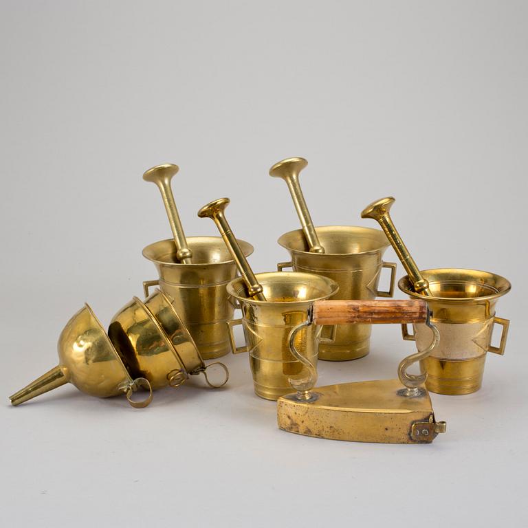 PARTI MÄSSING, 8 delar, Skultuna Bruk, 1800/1900-tal.