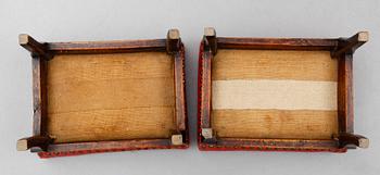 FOTPALLAR, 2 st, 1800-tal.
