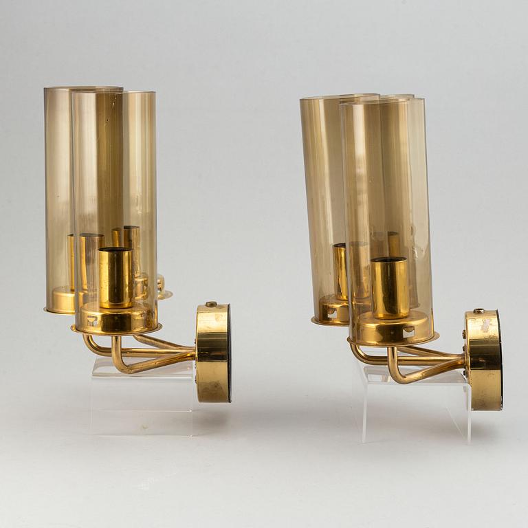 Hans-Agne Jakobsson, vägglampor, ett par, "Sonata" Markaryd 1900-talets senare del.