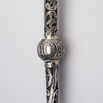 A staff of office (insignia), silver, Netherlands, dated 1793.