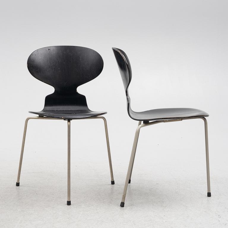 Arne Jacobsen, chairs, 4 pcs, "Ant", Fritz Hansen, Denmark, second half of the 20th century.