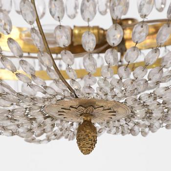 A Swedish Empire twelve-branch chandelier, Stockholm, early 19th century.
