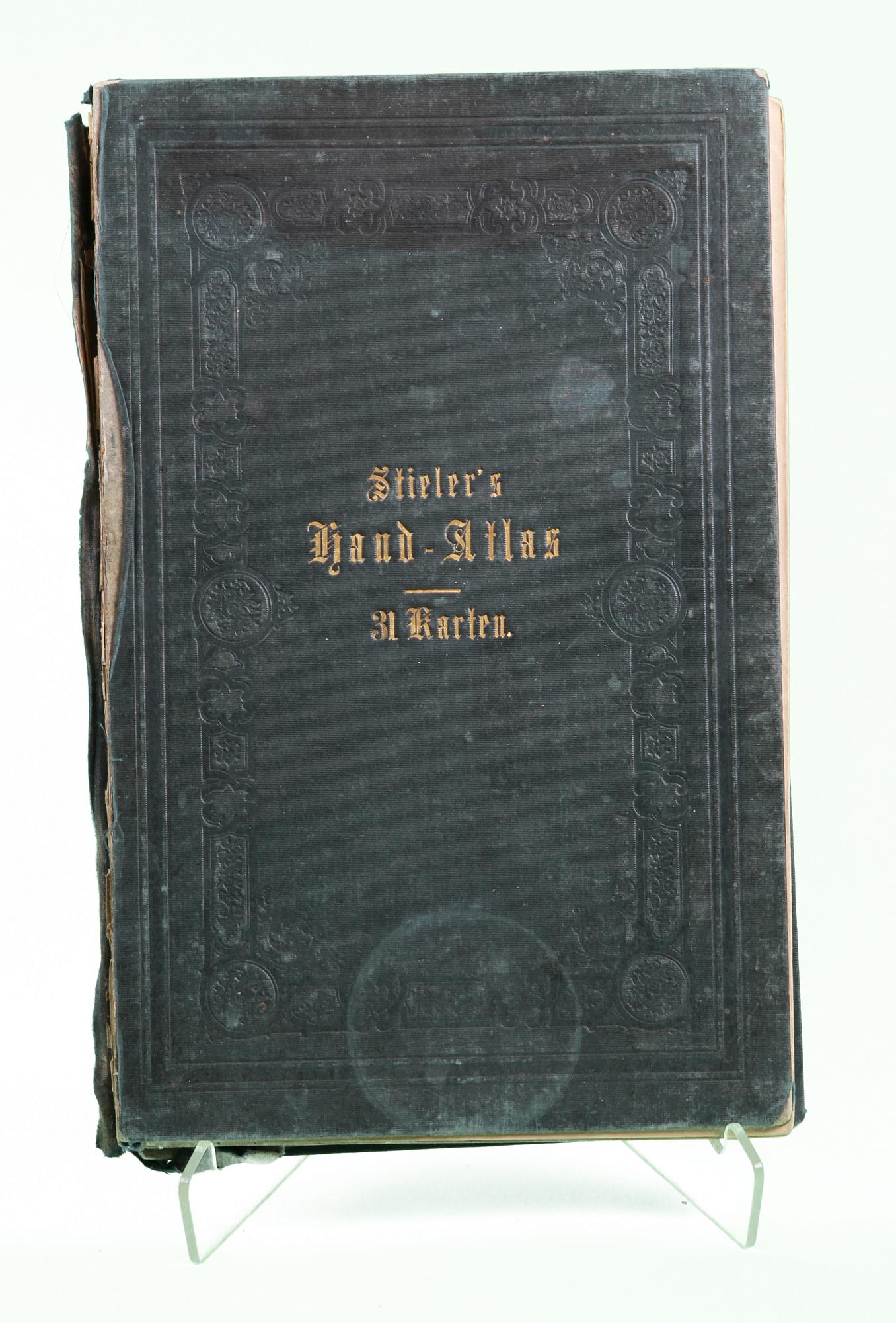 KARTBOK, "Stieler's hand atlas" 1863.