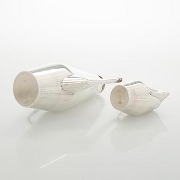 John Prip, a three-piece ‘The Diamond’ sterling silver coffee set for  Reed & Barton, c. 1960s.