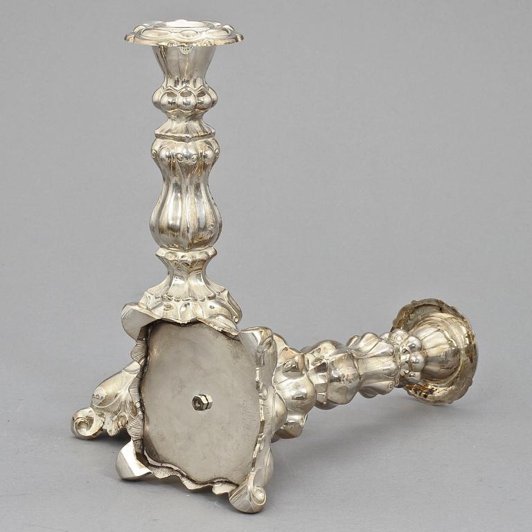 KANDELABRAR, ett par, silver, rokokostil, 1937.
