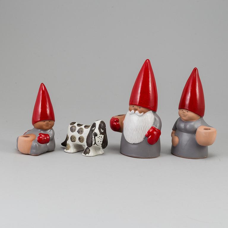 LISA LARSON, four ceramic figurines.