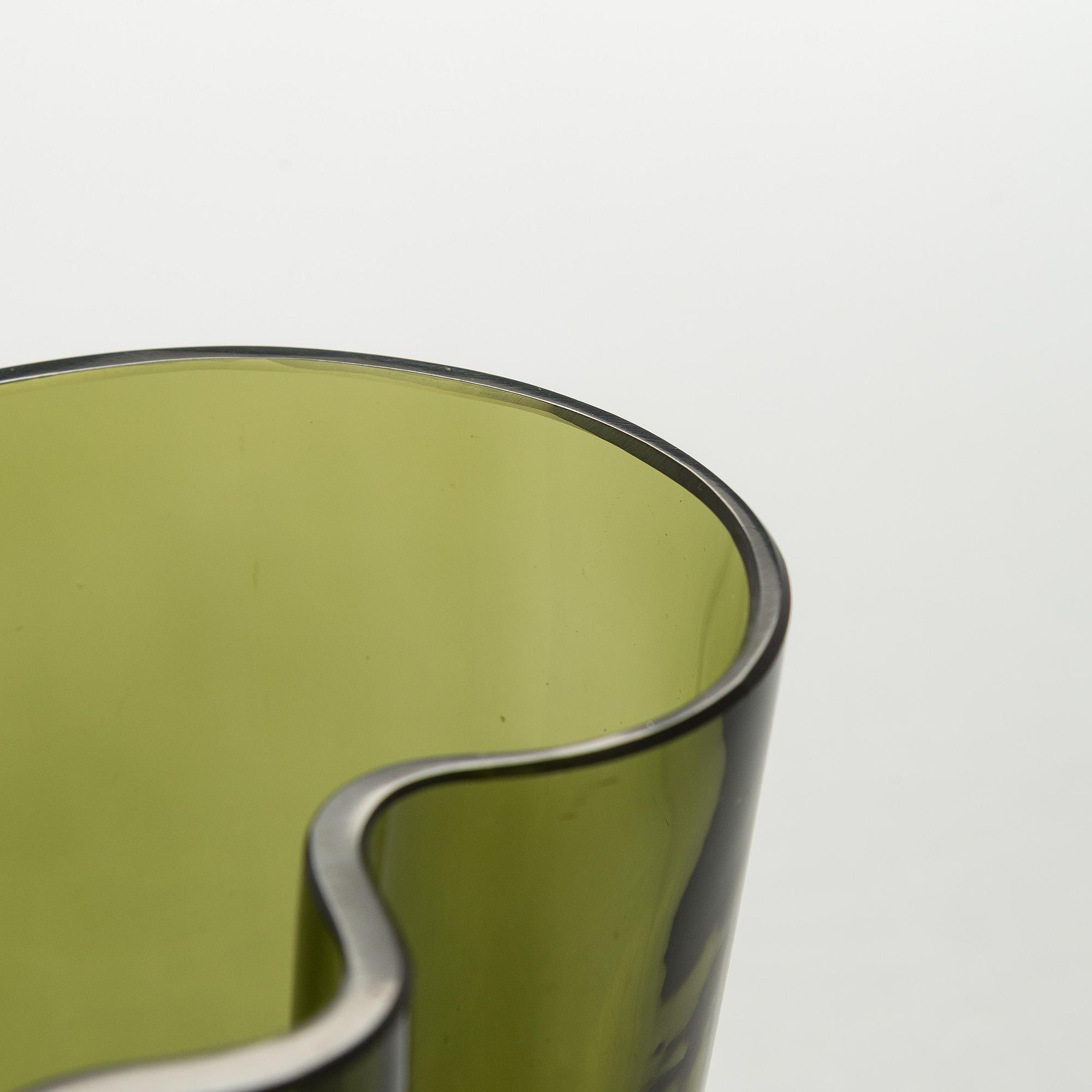 Alvar Aalto, a 1950s glass vase, model 3030, signed Alvar Aalto 3030.