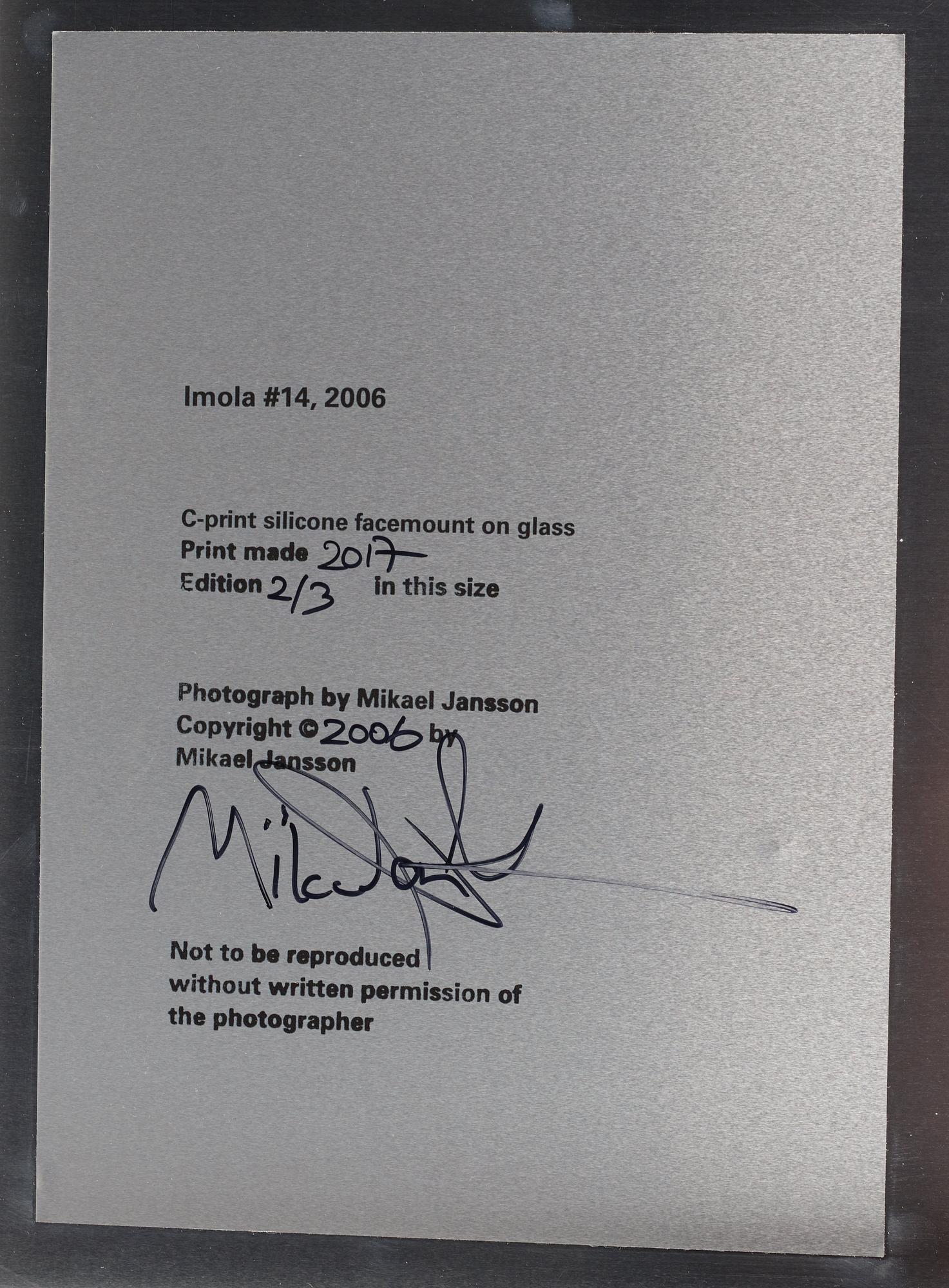 Mikael Jansson, "Imola #14", 2006.
