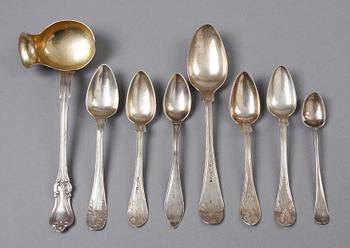 PARTI SKEDAR, 15 st, silver, bl a Arvid Kastman och Anders Gustaf Carlberg, Eksjö och Petter Åkerman, Stockholm, 1763-1876.