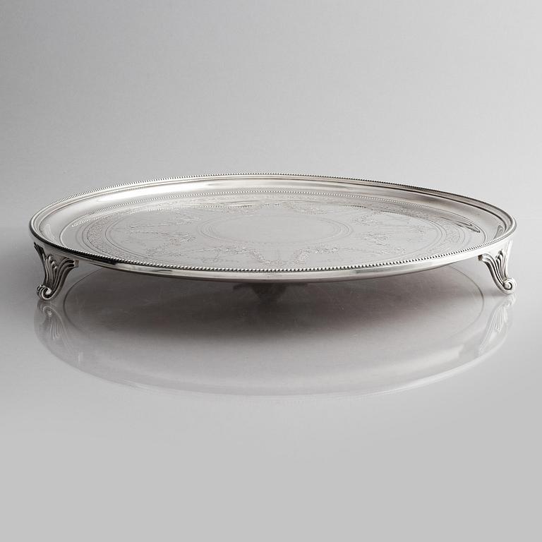 Richard Martin och Ebenezer Hall, bricka/salver, silver, London 1875.