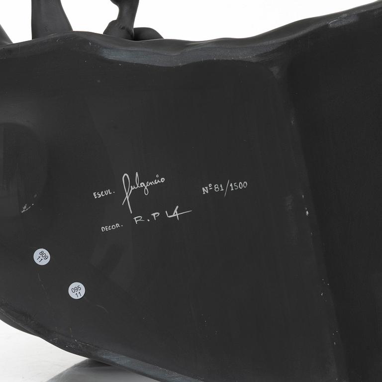 Fulgencio García, figurin, "Horses' group (black)", Lladró, Spanien.