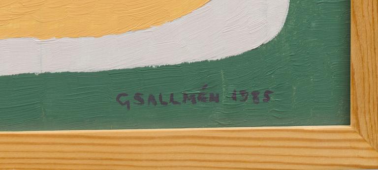 GUNNEL SALLMÉN, olja på skiva, signerad och daterad 1985.