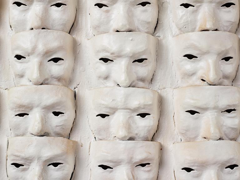 Albert Johansson, blandteknik och assemblage. Signerad och daterad 1970 a tergo.