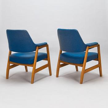 Two armchairs probably by Lasse Ollinkari for Aarne Ervi Architect's office manufacturer Haimi 1952.