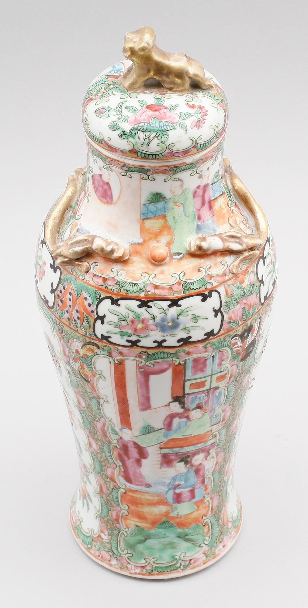 LOCKURNA, porslin, Kina, Kanton, 1800-tal.