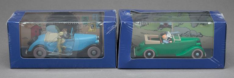 LEKSAKSBILAR, 11 st. Tintin. I kartonger.