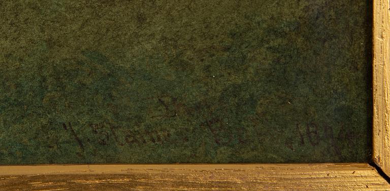 Unknown artist, 19th century, Borg by the water.