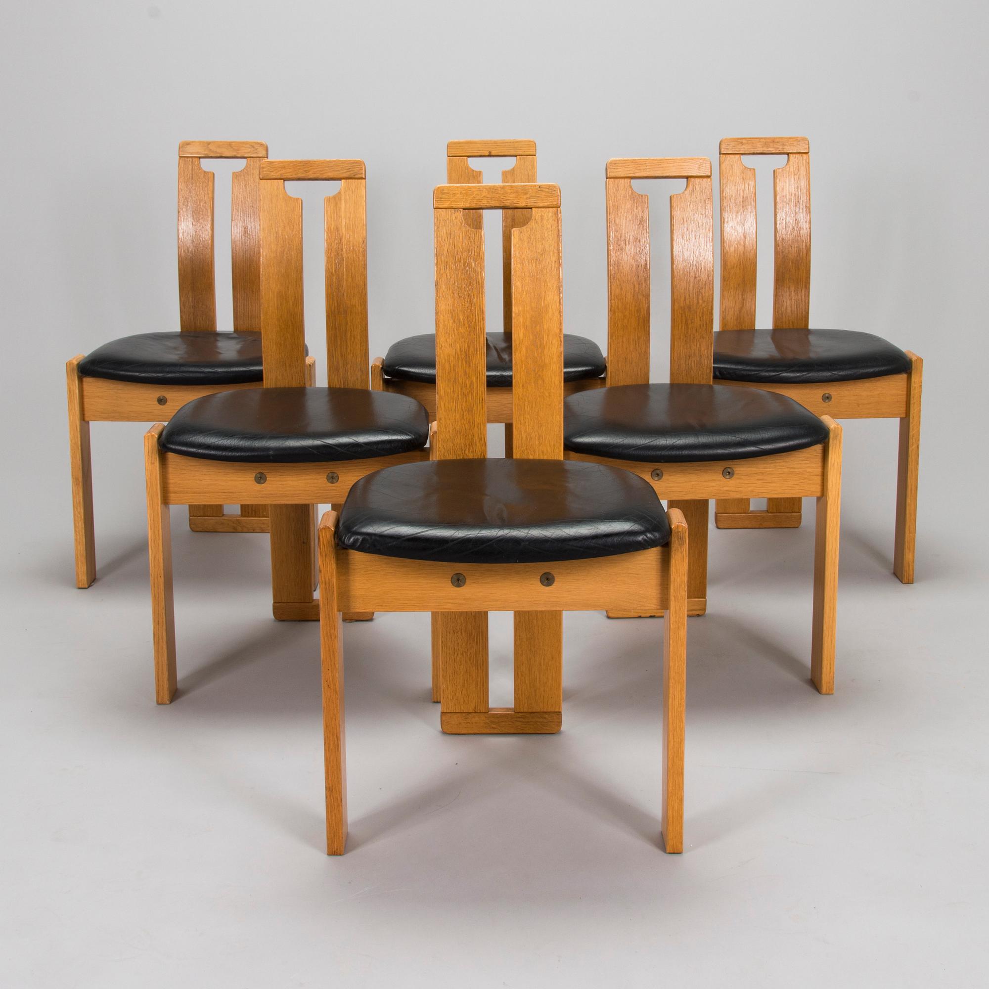 Torstein Nilsen, tuoleja, 6 kpl, "Tellus", A. Huseby & Co, Norja, noin 1980.