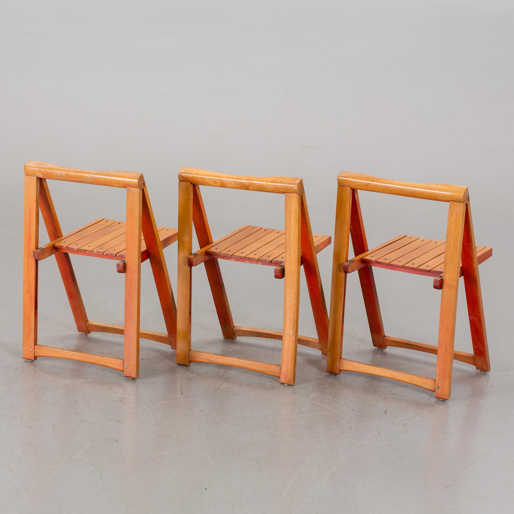 KLAPPSTOLAR, 3 st, 1900-talets mitt.