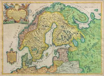 Map, "La Scandinavia Divisa nelli suoi Regni di Svezia...", 17/18th Centuty.