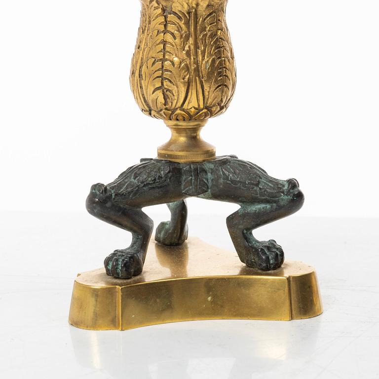 Candelabra, a pair. Late Empire style, late 19th century.