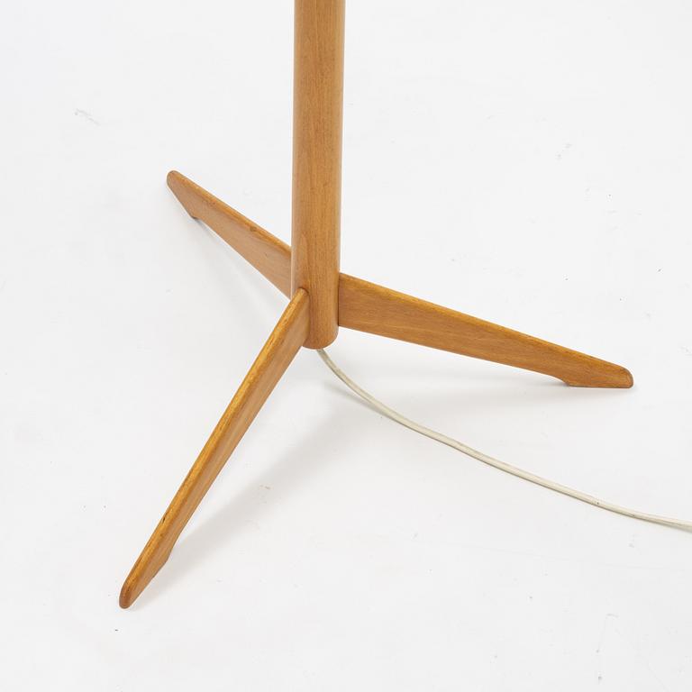 A beech and brass model 'G-34' floor light, Bergbom.