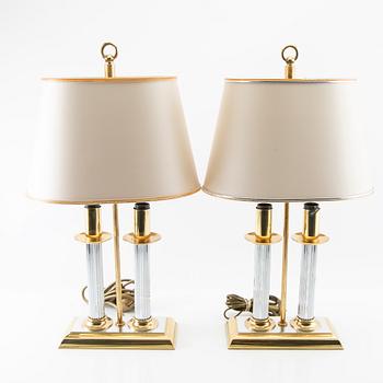 Table lamps, a pair, le Dauphin, France, late 20th century.