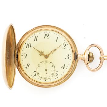Pocket watch, hunter, 50.5 mm.