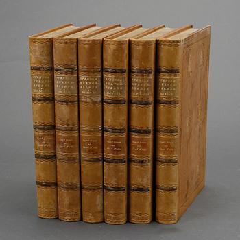 BOKVERK, 6 vol, (del I- XII)"Svenska Kulturbilder" av Sigurd Erixon o Sigurd Wallin, Stockholm, 1932-1929.