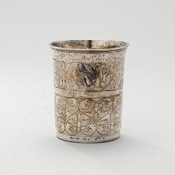 A BEAKER, silver Moscow 1740s, unknown master.