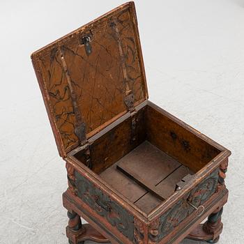 Barock, A chest, 18th century, on a later stand.