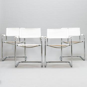 Four Italian armchairs from second half of the 20th century.