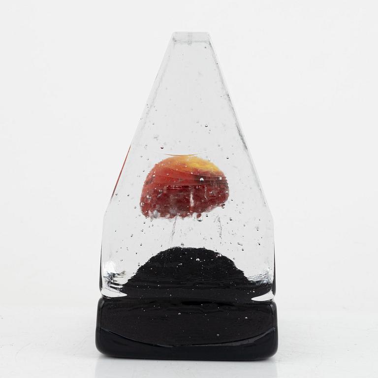 Bertil Vallien, a glass scukpture, "Black Elements: House  of Mystery", Kosta Boda, Sweden.