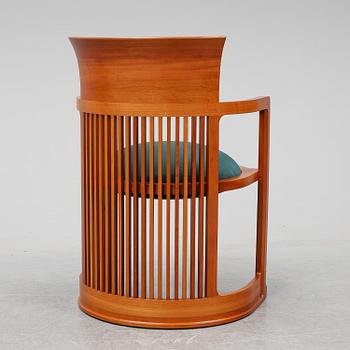 FRANK LLOYD WRIGHT, ARMCHAIR,  model no 606 "Barrel Chair", Cassina 1980-tal.