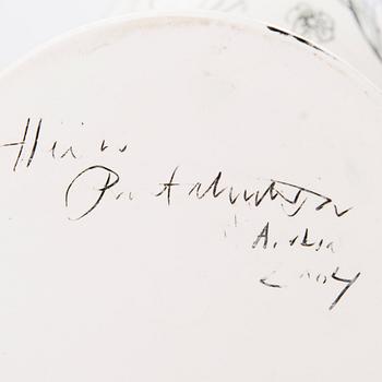 HEINI RIITAHUHTA, maljakko, posliinia, "Kesä", signeerattu Heini Riitahuhta Arabia 2004.