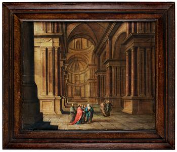 350. Jan Juriaensz. van Baden, Palatsinteriör med Kristus.