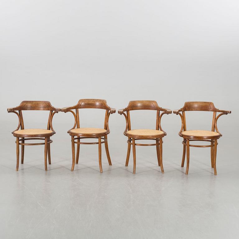 A set of four armchairs first half of the 20th century.